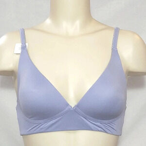 XS X-SMALL Gilligan OMalley Lightly Lined WireFree Lounge Bra Misty Blue NWT